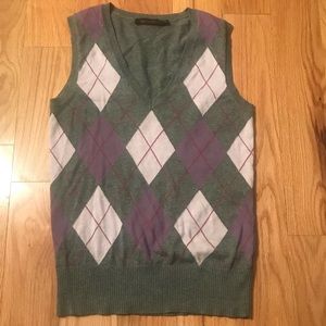 The Limited Argyle Sweater Vest - Size S